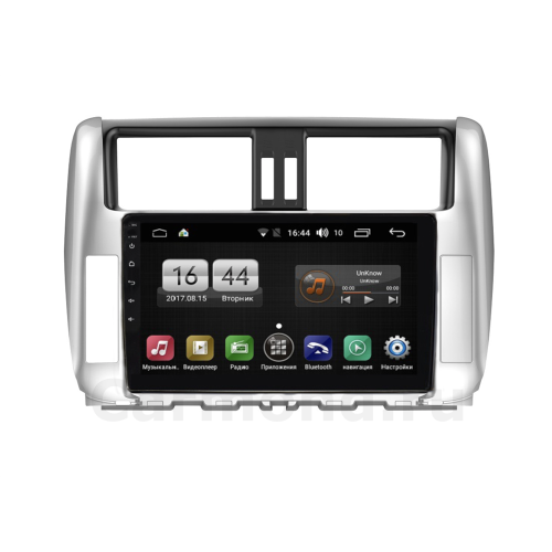 Магнитола FARCAR LX065R (S195) для Toyota Prado 150 2009-2013 серебро на Android 8.1