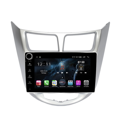 Магнитола Farcar H067RB (S400) для Hyundai Solaris I 2011-2017 на Android 10.0 с кнопками