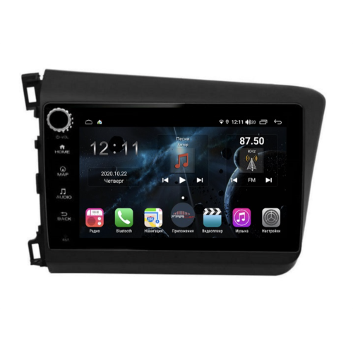 Магнитола Farcar H132RB (S400) для Honda Civic 2012-2015 на Android 10.0 с кнопками