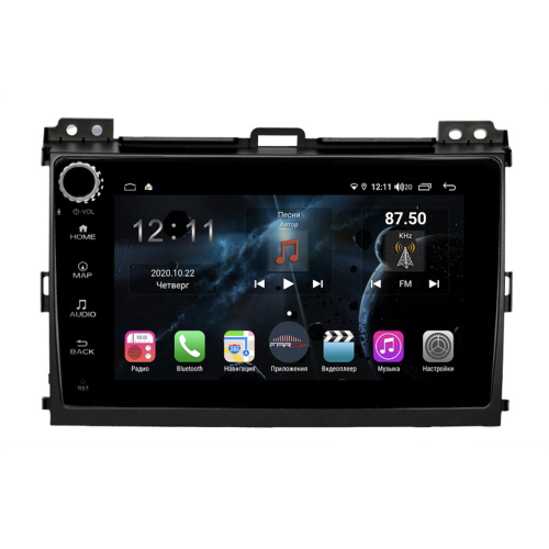 Магнитола Farcar H456RB (S400) для Toyota Land Cruiser Prado 120 2002-2009 на Android 10.0 c кнопками