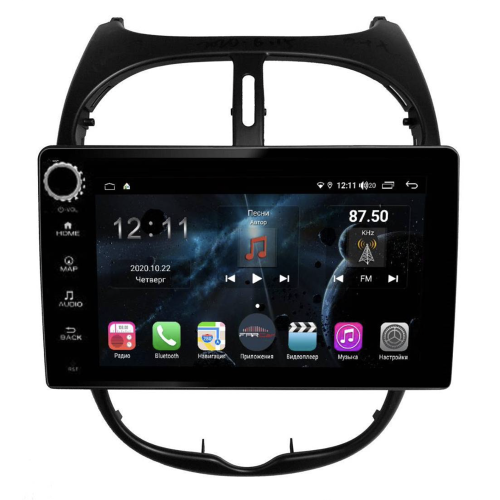 Магнитола Farcar H778RB (S400) для Peugeot 206 1998-2012 на Android 10.0 с кнопками