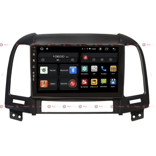 Штатная магнитола Redpower 61008 для Hyundai Santa Fe II 2005-2012 на Android 10.0