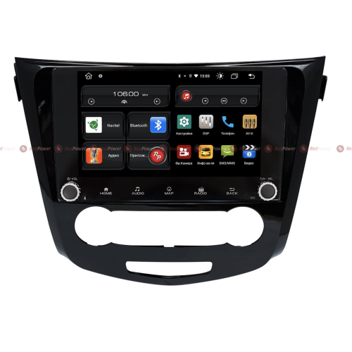 Штатная магнитола Redpower 61321 KNOB для Nissan Qashqai J11 2014-2019 (с кондиционером) на Android 10.0