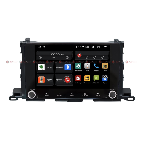 Штатная магнитола Redpower 61184 KNOB для Toyota Highlander (U50) 2014-2019 на Android 10.0
