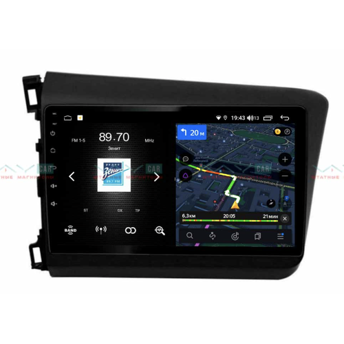 Головное устройство VAYCAR 10V4 4/64 ГБ для Honda Civic 2012-2015 на Android 10.0