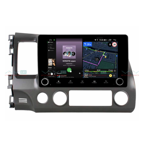 Автомагнитола VAYCAR 10V4R 4/64 ГБ крутилки для Honda Civic 8 (VIII) 2006-2012 на Android 10.0