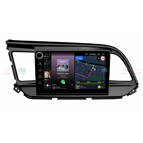 Штатная магнитола VAYCAR 09V4R 4/64 ГБ крутилки для Hyundai Elantra 2018+ на Android 10.0