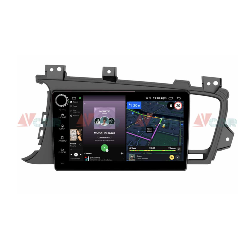 Штатная магнитола VAYCAR 09V4R 4/64 ГБ крутилки для Kia Optima III 2010-2013 на Android 10.0