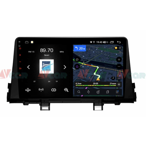 Штатная магнитола VAYCAR 09V4D 4/64 ГБ 1DIN для Kia Picanto III 2017-2022 на Android 10.0