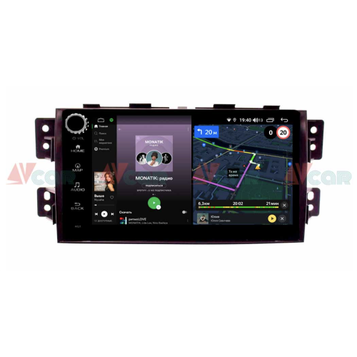 Штатная магнитола VAYCAR 09V4R 4/64 ГБ крутилки для Kia Mohave I 2008-2018 на Android 10.0