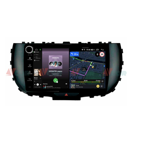 Штатная магнитола VAYCAR 09V4R 4/64 ГБ крутилки для Kia Soul III 2019-2024 на Android 10.0
