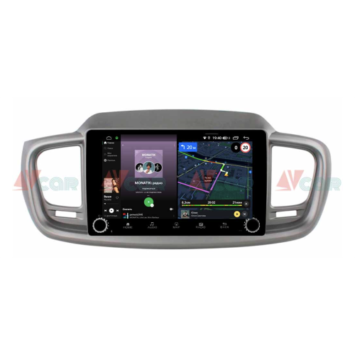 Штатная магнитола VAYCAR 10V4R 4/64 ГБ крутилки для Kia Sorento III Prime 2015-2020 на Android 10.0