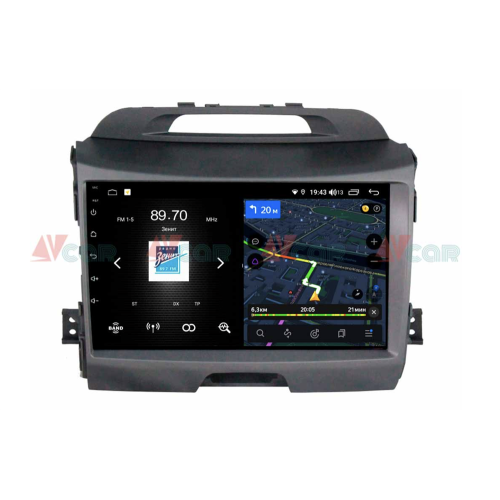 Штатная магнитола VAYCAR 09V4 4/64 ГБ для KIA Sportage III 2010-2016 на Android 10.0