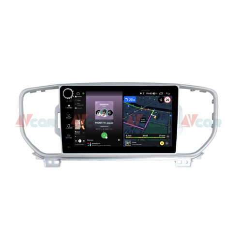 Штатная магнитола VAYCAR 09V4R 4/64 ГБ крутилки для KIA Sportage IV 2016-2018 на Android 10.0