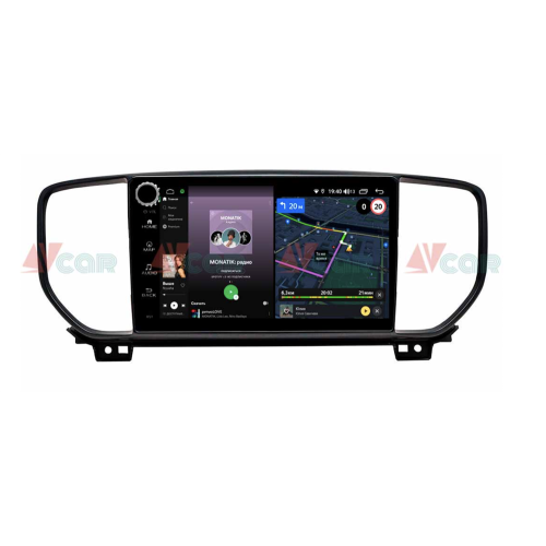 Штатная магнитола VAYCAR 09V4R 4/64 ГБ крутилки для KIA Sportage IV 2018-2022 на Android 10.0
