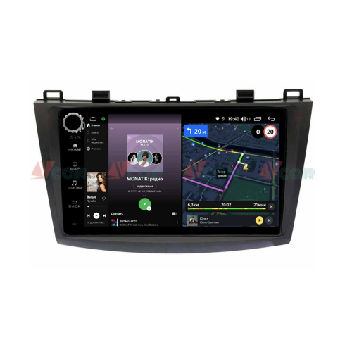 Штатная магнитола VAYCAR 09V4R 4/64 ГБ крутилки для Mazda 3 (BL) 2009-2013 на Android 10.0