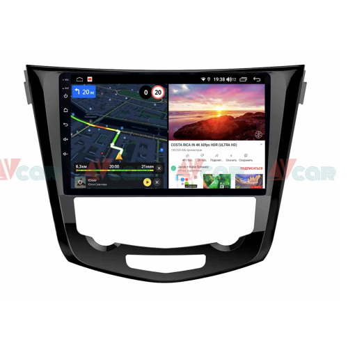Штатная магнитола VAYCAR 10V6 6/128 ГБ для Nissan Qashqai II, X-Trail III 2014-2019 на Android 10.0