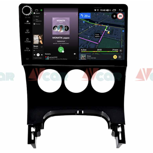 Штатная магнитола VAYCAR 09V4R 4/64 ГБ крутилки для Peugeot 3008 I, 5008 I 2009-2016 на Android 10.0