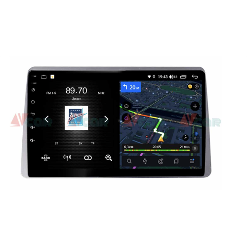 Штатная магнитола VAYCAR 10V4 4/64 ГБ для Renault Duster 2020+ на Android 10.0