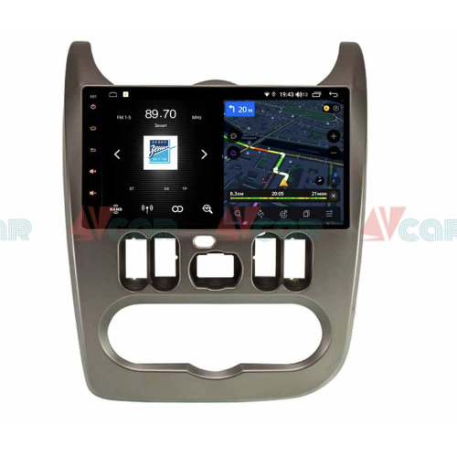Штатная магнитола VAYCAR 09V4 4/64 ГБ для Renault Logan 2010-2013, Sandero I 2009-2014 на Android 10.0