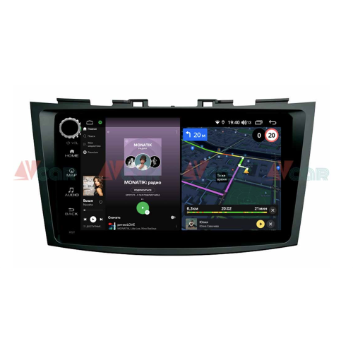 Штатная магнитола VAYCAR 09V4R 4/64 ГБ крутилки для Suzuki Swift IV 2011-2017 на Android 10.0