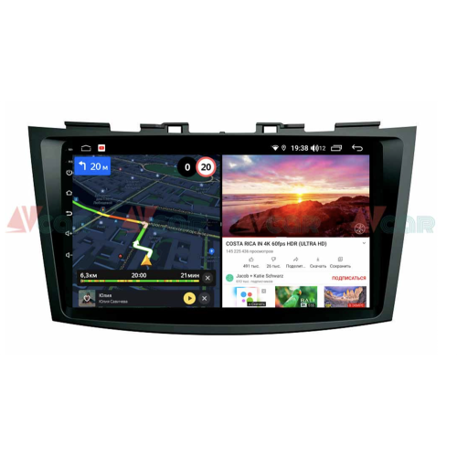Штатная магнитола VAYCAR 09V6 6/128 ГБ для Suzuki Swift IV 2011-2017 на Android 10.0