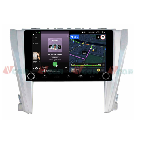 Штатная магнитола VAYCAR 10V4R 4/64 ГБ крутилки для Toyota Camry V55 2014-2018 на Android 10.0