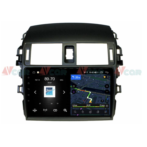 Штатная магнитола VAYCAR 09V4 4/64 ГБ для Toyota Corolla X (E140, E150) 2006-2013 на Android 10.0