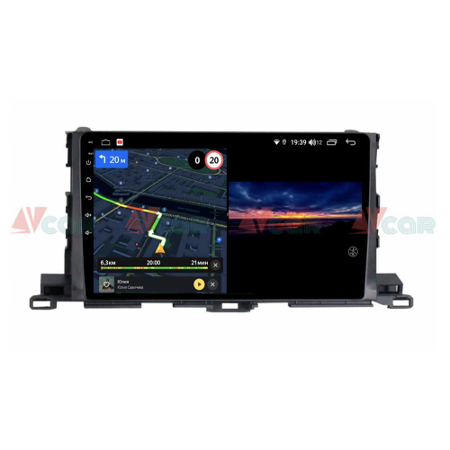 Штатная магнитола VAYCAR 10V3 3/32 ГБ для Toyota Highlander (U50) 2014-2019 на Android 10.0