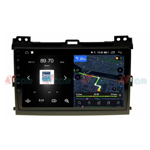 Штатная магнитола VAYCAR 09V4 для Toyota Land Cruiser Prado 120 2002-2009 на Android 10.0