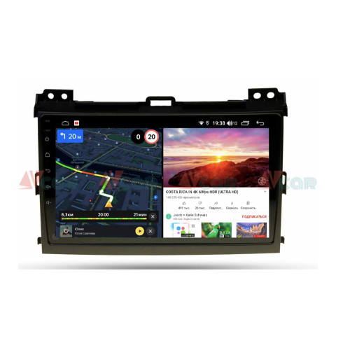 Штатная магнитола VAYCAR 09V6 6/128 ГБ для Toyota Land Cruiser Prado 120 2002-2009 на Android 10.0