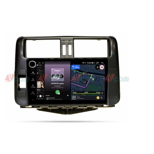 Штатная магнитола VAYCAR 09V4R 4/64 ГБ крутилки для Toyota Land Cruiser Prado 150 2009-2013 на Android 10.0