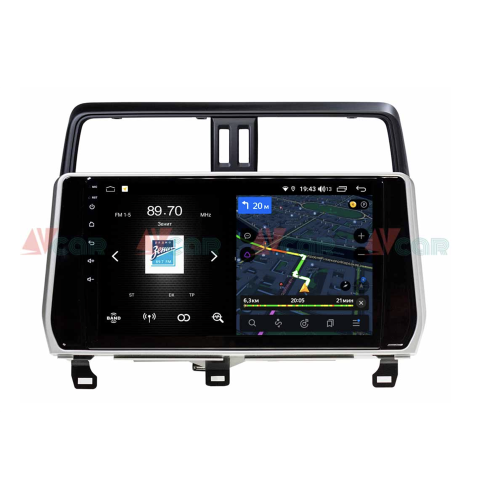 Штатная магнитола VAYCAR 10V4 4/64 ГБ для Toyota Land Cruiser Prado 150 2017-2020 на Android 10.0