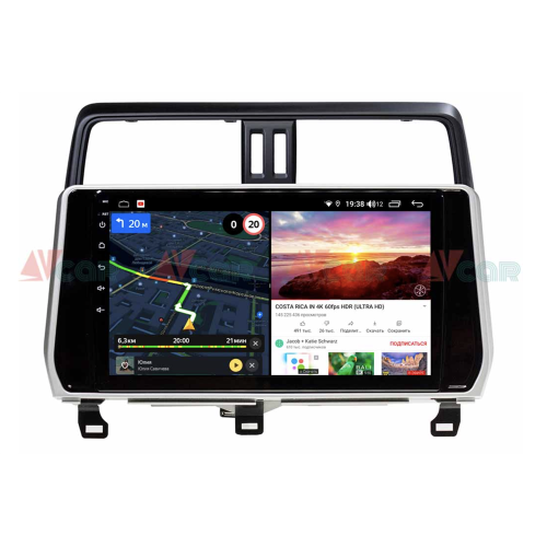 Штатная магнитола VAYCAR 10V6 6/128 ГБ для Toyota Land Cruiser Prado 150 2017-2020 на Android 10.0