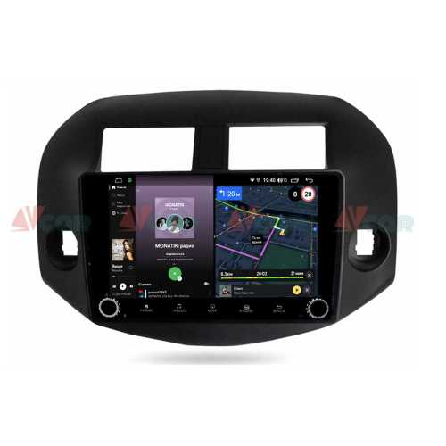 Штатная магнитола VAYCAR 10V4R 4/64 ГБ крутилки для Toyota RAV4 (XA30) 2006-2013 на Android 10.0