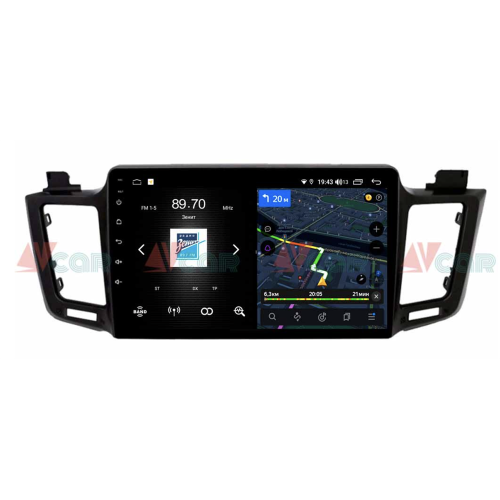 Штатная магнитола VAYCAR 10V4 4/64 ГБ для Toyota RAV4 (CA40) 2013-2019 на Android 10.0