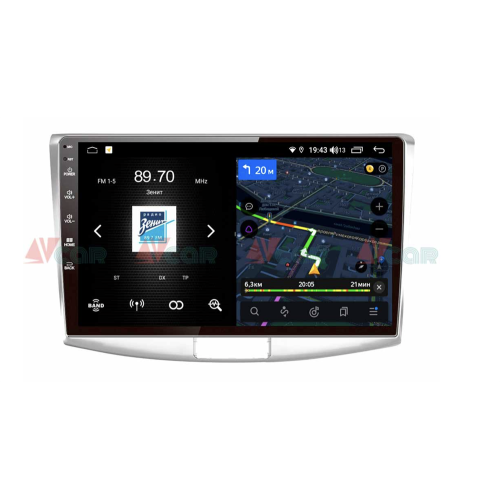 Штатная магнитола VAYCAR 10V4 4/64 ГБ для Volkswagen Passat CC, B6, B7 2005-2017 на Android 10.0