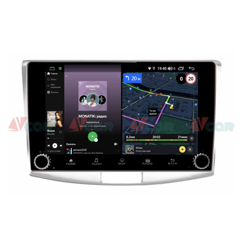 Штатная магнитола VAYCAR 10V4R 4/64 ГБ крутилки для Volkswagen Passat CC, B6, B7 2005-2017 на Android 10.0