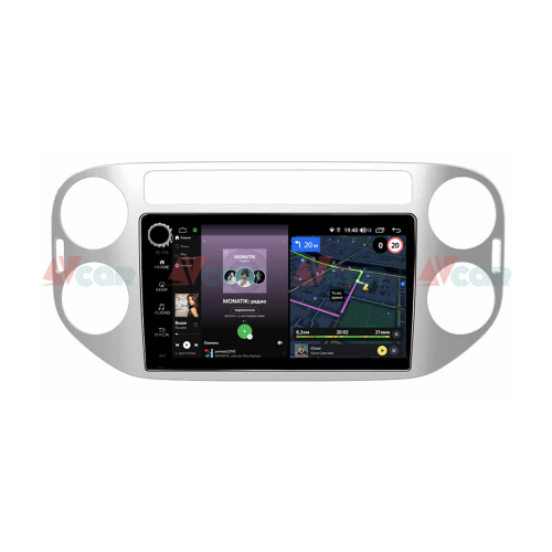 Штатная магнитола VAYCAR 09V4R 4/64 ГБ крутилки для Volkswagen Tiguan 2011-2016 на Android 10.0