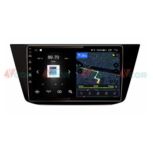 Штатная магнитола VAYCAR 10V4 4/64 ГБ для Volkswagen Tiguan 2016+ на Android 10.0