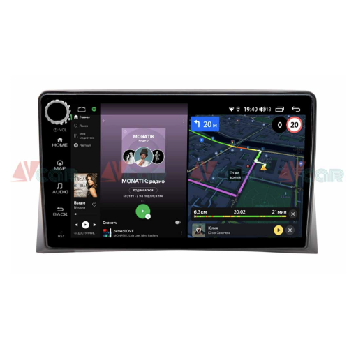 Штатная магнитола VAYCAR 09V4R 4/64 ГБ крутилки для Volkswagen Multivan T5 2009-2015 на Android 10.0