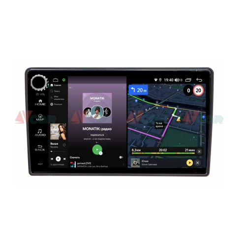 Штатная магнитола VAYCAR 09V4R 4/64 ГБ крутилки для Volkswagen Touareg 2002-2010 на Android 10.0
