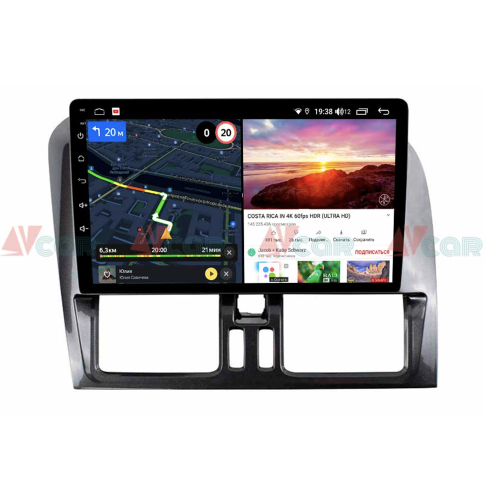 Штатная магнитола VAYCAR 09V6 6/128 ГБ для Volvo XC60 2014-2017 на Android 10.0