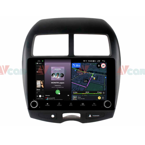 Штатная магнитола VAYCAR 10V4R 4/64 ГБ крутилки для Mitsubishi ASX I 2010-2018 на Android 10.0
