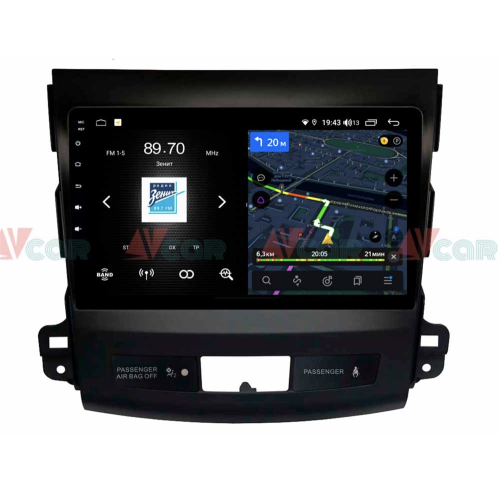 Штатная магнитола VAYCAR 09V4 4/64 ГБ для Mitsubishi Outlander II (XL) 2006-2012 на Android 10.0
