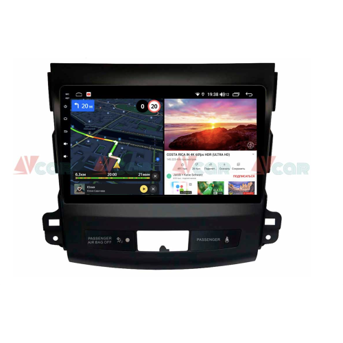 Штатная магнитола VAYCAR 09V6 6/128 ГБ для Mitsubishi Outlander II (XL) 2006-2012 на Android 10.0