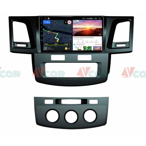 Штатная магнитола VAYCAR 09V6 6/128 ГБ для Toyota Hilux VII 2011-2015 на Android 10.0