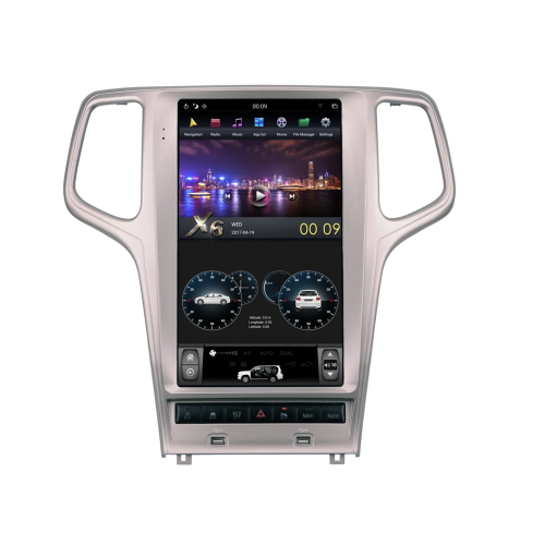 Магнитола Тесла CarMedia ZF-1823G-DSP Tesla-Style для JEEP Grand Cherokee 2013+ (цвет шампань)
