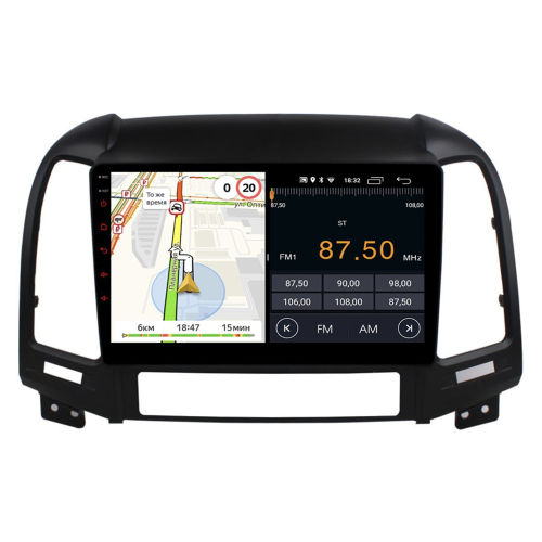 Штатная магнитола Parafar для Hyundai Santa Fe II 2005-2012 на Android 10.0 (PF208LTX)