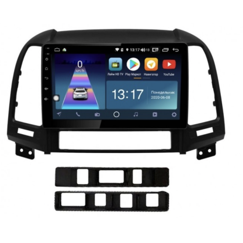 Штатная магнитола DayStar DS-7113ZM с DSP + 4G SIM + 6/128GB для Hyundai Santa Fe 2006-2012 на Android 10.0